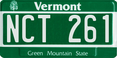 VT license plate NCT261