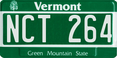 VT license plate NCT264