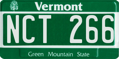 VT license plate NCT266
