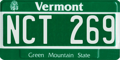 VT license plate NCT269
