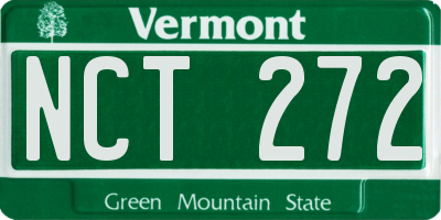 VT license plate NCT272