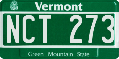 VT license plate NCT273