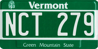 VT license plate NCT279