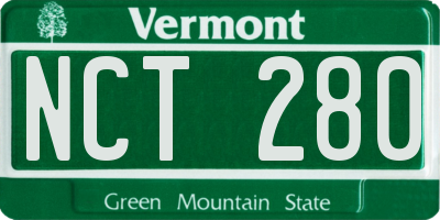 VT license plate NCT280