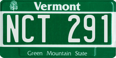 VT license plate NCT291