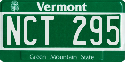 VT license plate NCT295