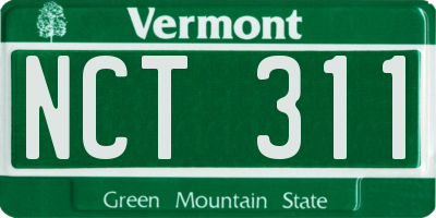 VT license plate NCT311