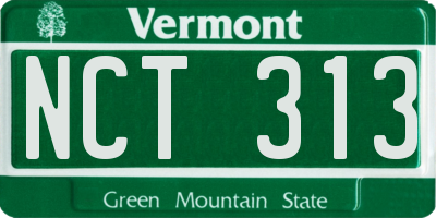 VT license plate NCT313