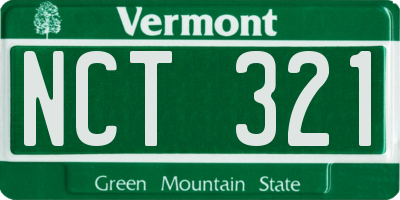 VT license plate NCT321