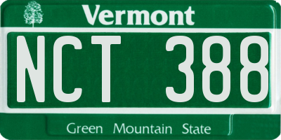 VT license plate NCT388