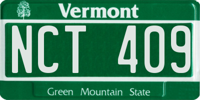 VT license plate NCT409