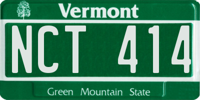 VT license plate NCT414