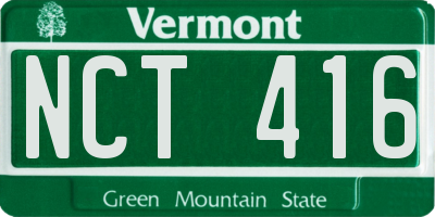 VT license plate NCT416