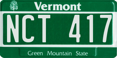 VT license plate NCT417
