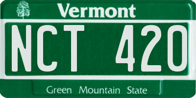 VT license plate NCT420