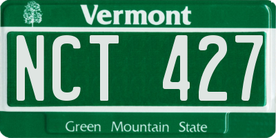 VT license plate NCT427