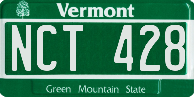 VT license plate NCT428
