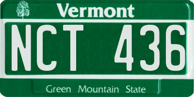 VT license plate NCT436