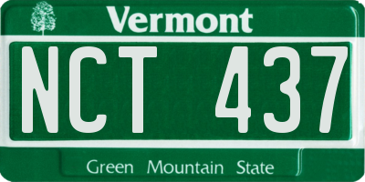 VT license plate NCT437