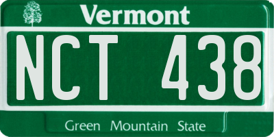 VT license plate NCT438