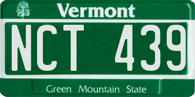 VT license plate NCT439