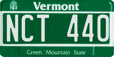 VT license plate NCT440