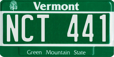 VT license plate NCT441