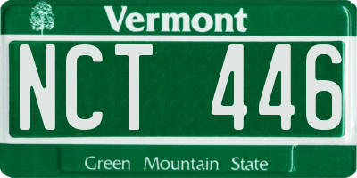VT license plate NCT446