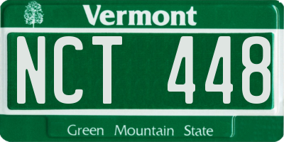 VT license plate NCT448