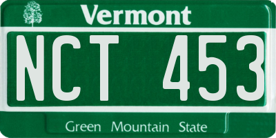 VT license plate NCT453