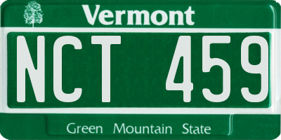 VT license plate NCT459