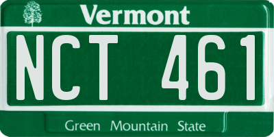 VT license plate NCT461