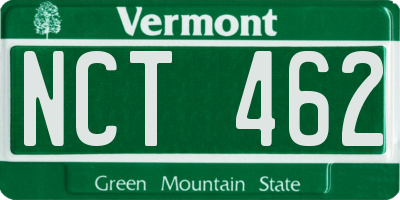 VT license plate NCT462