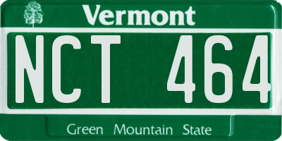 VT license plate NCT464