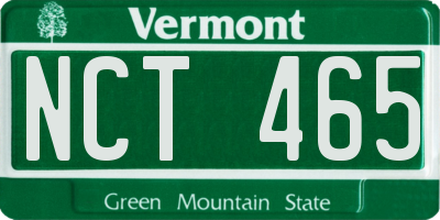 VT license plate NCT465