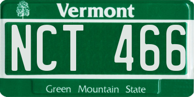VT license plate NCT466