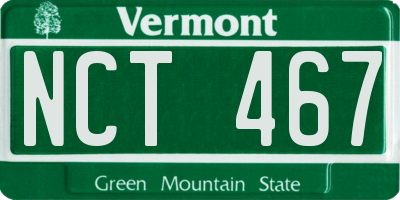 VT license plate NCT467