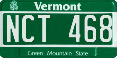 VT license plate NCT468