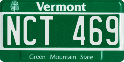 VT license plate NCT469