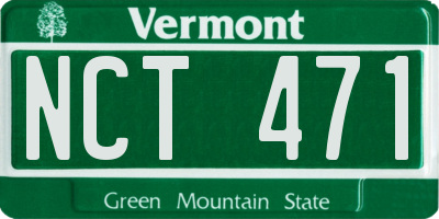VT license plate NCT471