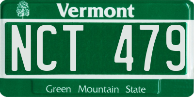 VT license plate NCT479