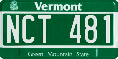 VT license plate NCT481
