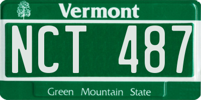 VT license plate NCT487
