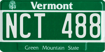 VT license plate NCT488