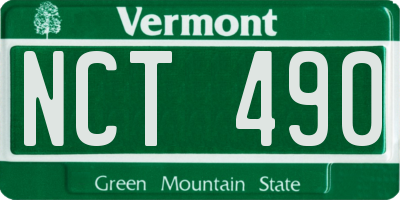 VT license plate NCT490