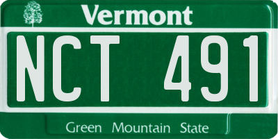 VT license plate NCT491