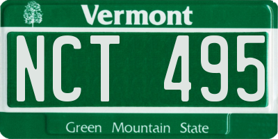 VT license plate NCT495