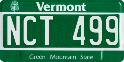 VT license plate NCT499