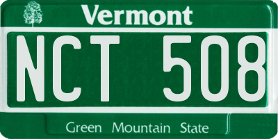 VT license plate NCT508