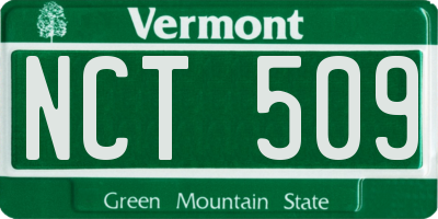 VT license plate NCT509